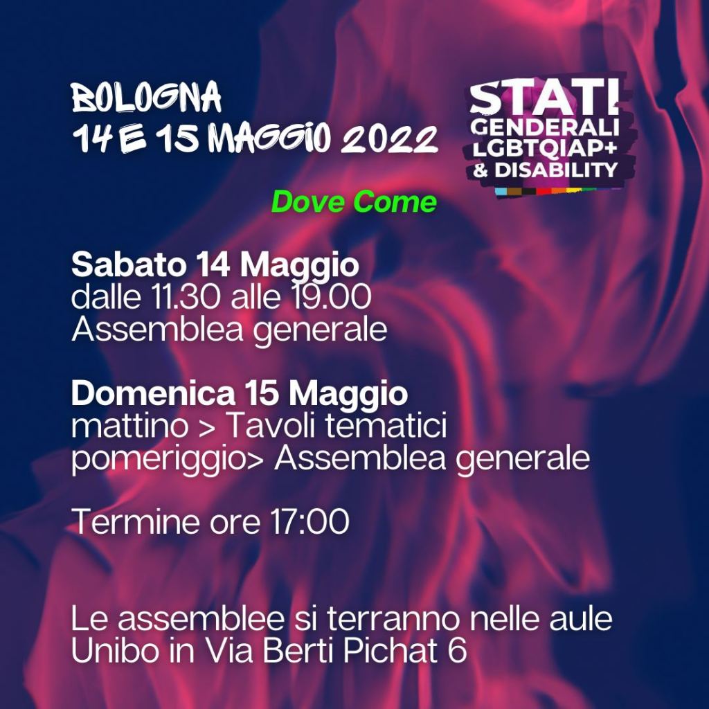 Assemblea nazionale a Bologna 14 e 15 maggio 2022